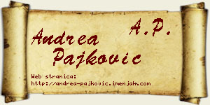 Andrea Pajković vizit kartica
